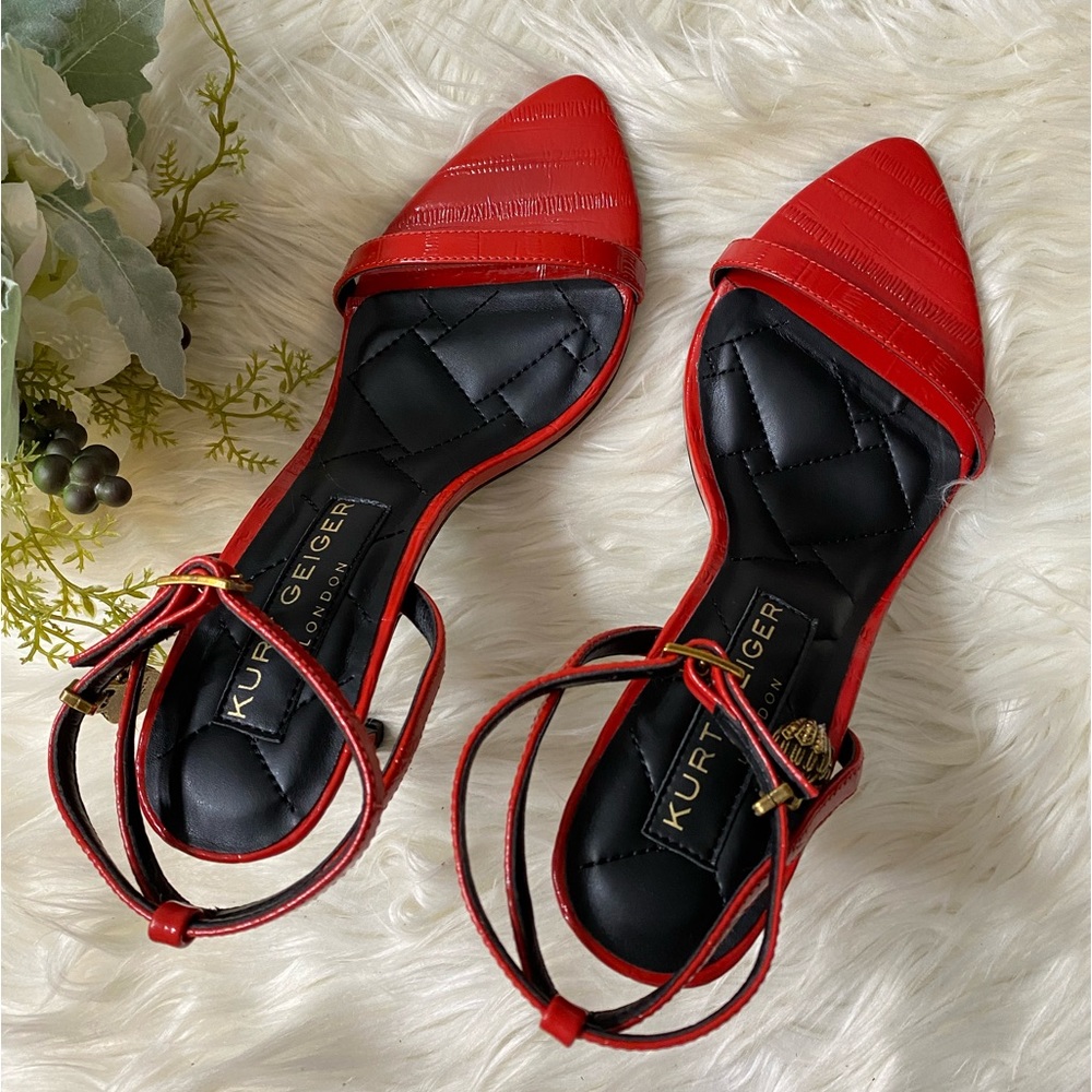 Kurt Geiger London
Shoreditch Crocodile Embossed Leather Dress Sandals - Picture 4 of 14